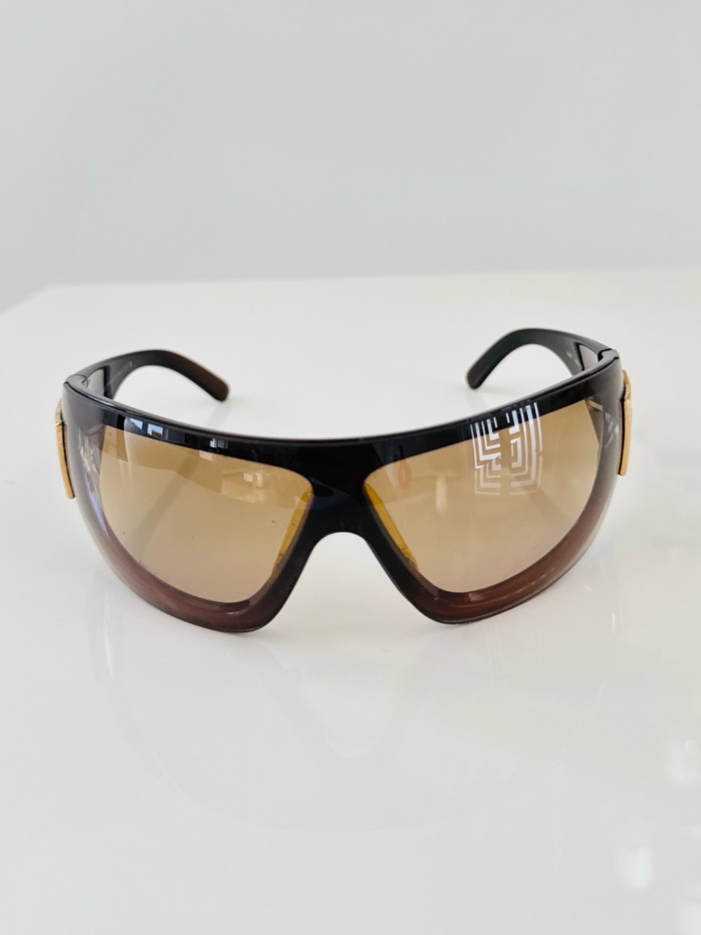 RARE 💫 Vintage CHANEL Vintage 5085 brown gold sunglasses - Picture 5 of 8